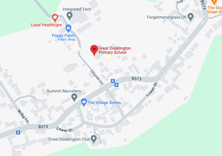 How to find Great Doddington Primary How to find Great Doddington Primary